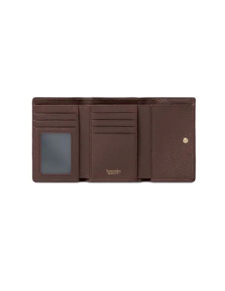 Braccialini Basic Women's wallet with button and flap closure brown
