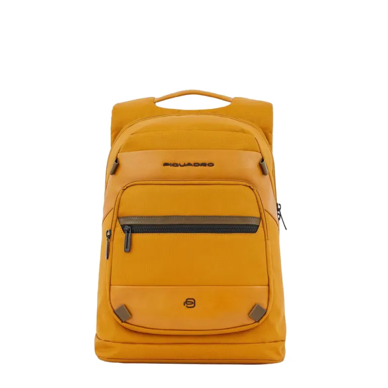 Zaino porta computer da 14" in tessuto e pelle Piquadro...