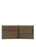 Piquadro Keith Small size Men's wallet with coin pocket green