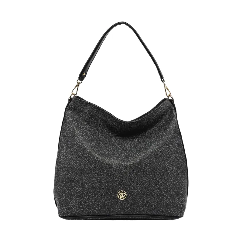 Ynot Schultertasche mit Reißverschluss schwarz