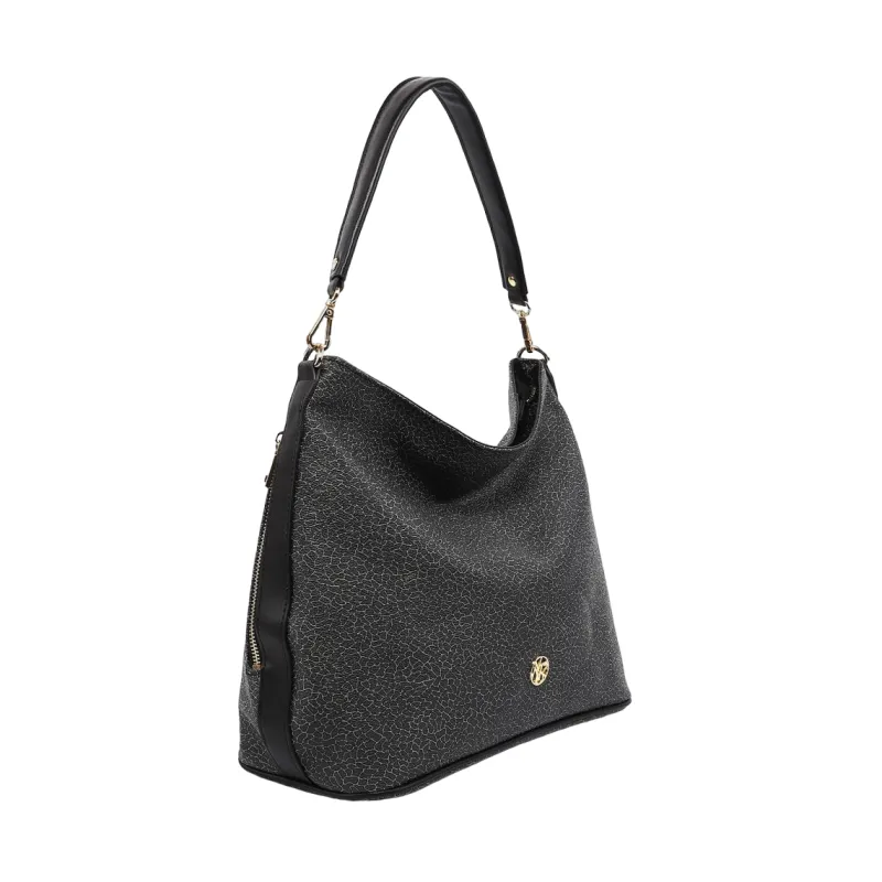 Ynot Schultertasche mit Reißverschluss schwarz 2