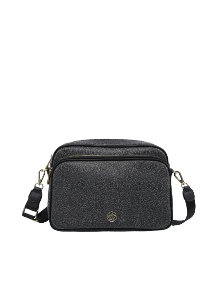 Borsa a tracolla con tasca frontale Ynot nera