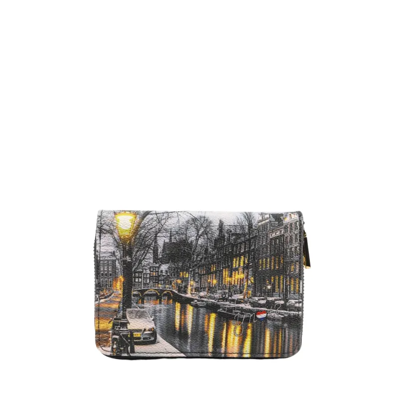 Ynot Women's wallet external with zipped coin pocket...