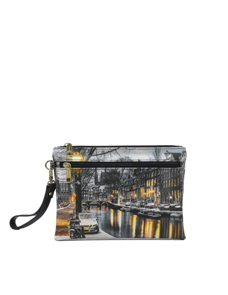 Ynot Medium clutch bag Amsterdam Snow