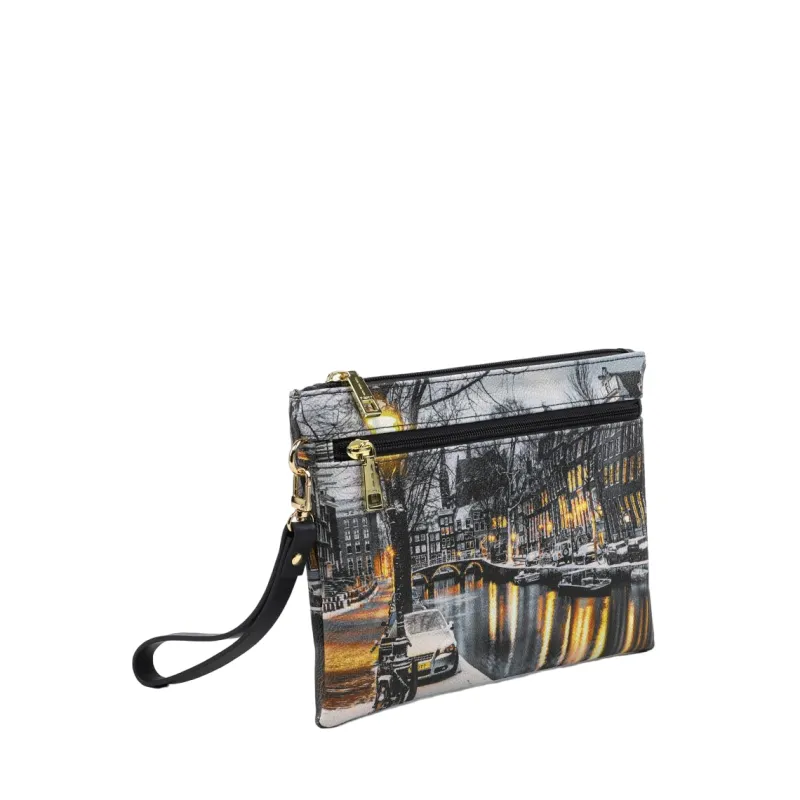 Ynot Mittlere Clutch Bag Amsterdam Snow 2