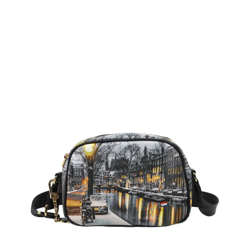 Ynot Small shoulder bag with zip closure Amsterdam Snow