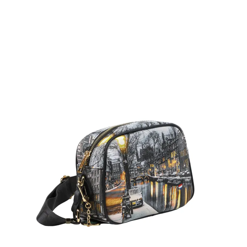 Ynot Small shoulder bag with zip closure Amsterdam Snow 2