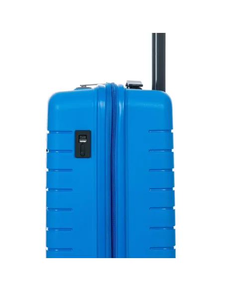 Brics Ulisse 55 cm expandable trolley electric blue
