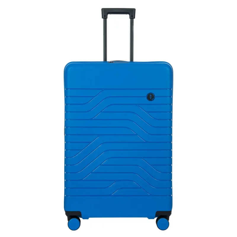 Brics Ulisse Large hard expandable suitcase electric blue