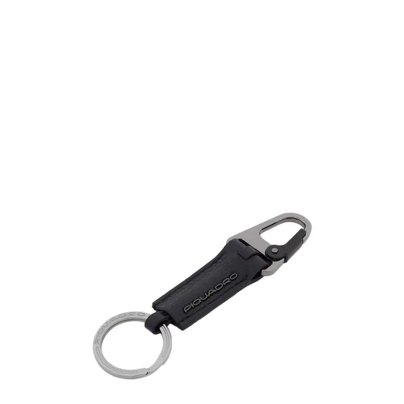 Piquadro Modus key ring with snap hook black 2