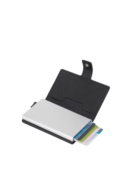 Piquadro Modus Compact Wallet für Scheine und Kreditkarten schwarz