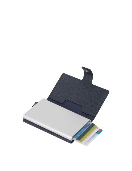 Piquadro Modus Compact Wallet für Scheine und Kreditkarten blau