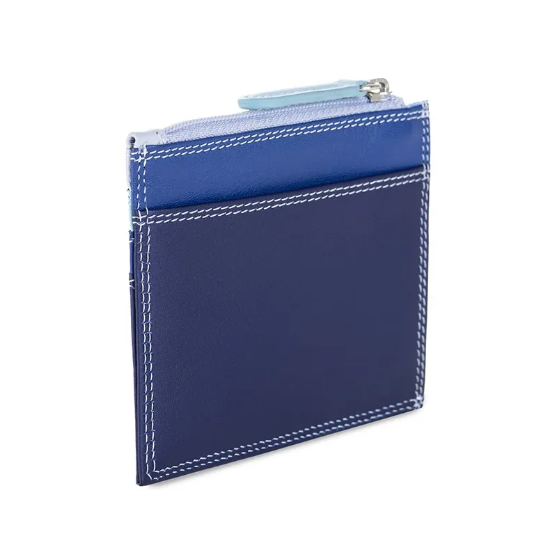 Porta carte sottile con tasca con zip Mywalit Denim 2