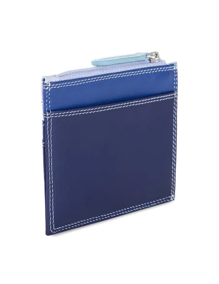 Porta carte sottile con tasca con zip Mywalit Denim