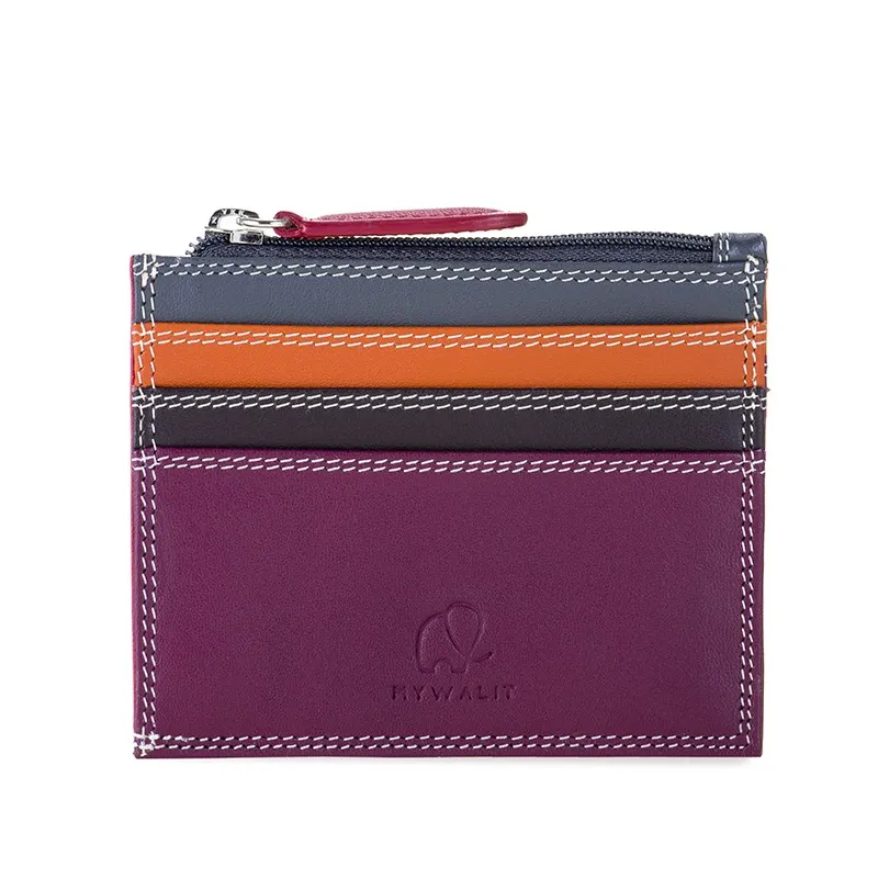 Porta carte sottile con tasca con zip Mywalit Chianti