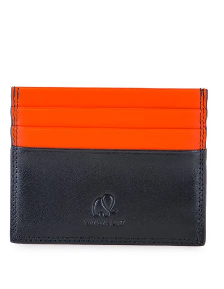 My Walit slim Kreditkartenetui mit Betrugsschutz schwarz-orange