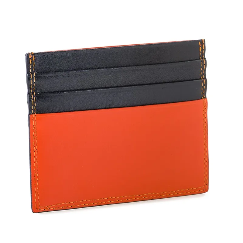 Porta carte di credito sottile Mywalit black-orange 2