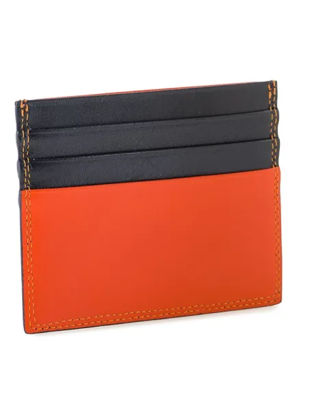 My Walit slim Kreditkartenetui mit Betrugsschutz schwarz-orange