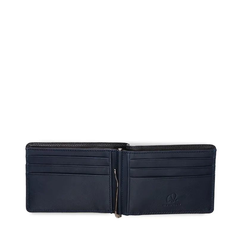Men's wallet with money clip My Walit black-blue