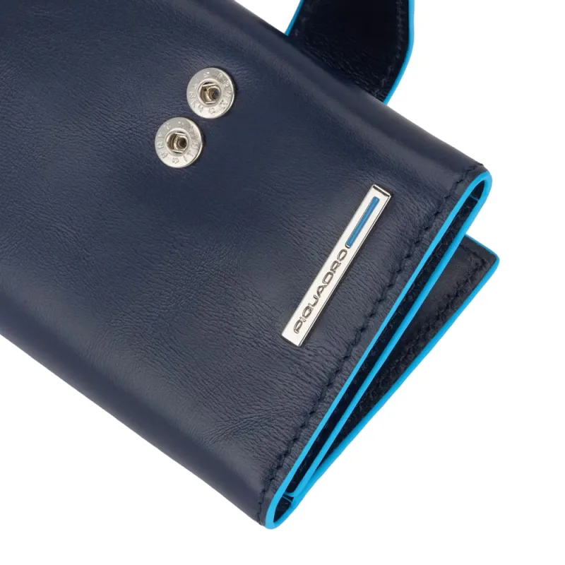 Piquadro Blue Square Men's pocket wallet with button... 2