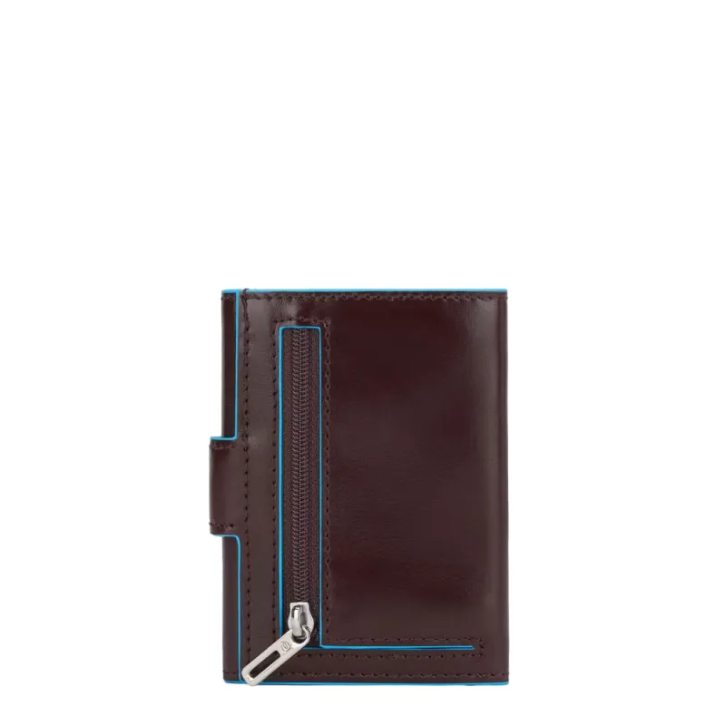 Piquadro Blue Square Men's pocket wallet with button... 2