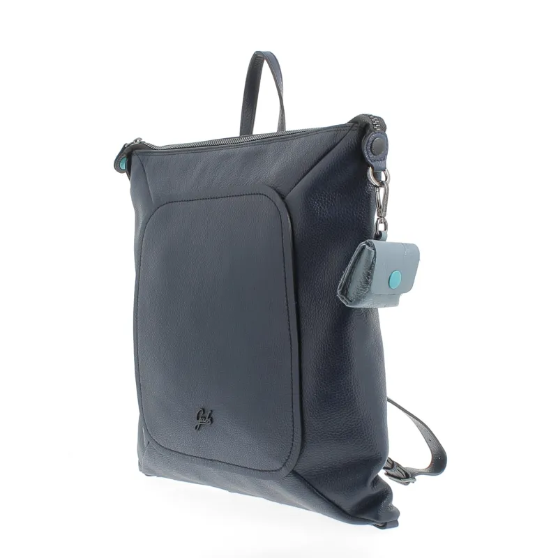 Gabs Lola Box wandelbarer Lederrucksack blau 2