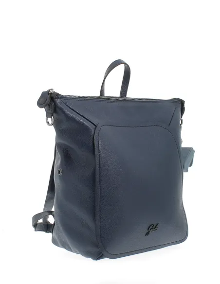 Gabs Lola Box wandelbarer Lederrucksack blau