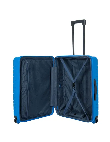 Brics Ulisse 4-wheel expandable medium trolley electric blue