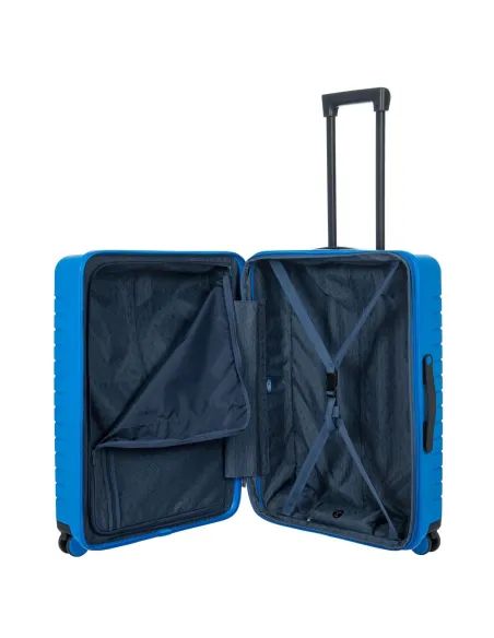 Brics Ulisse 4-wheel expandable medium trolley electric blue