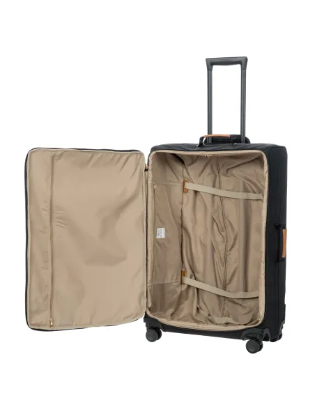 Trolley grande Brics X-Collection nero-cuoio