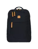 Brics X-Collection fabric and leather 14" PC backpack black-brown