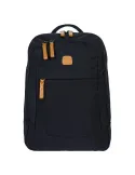 Zaino Porta PC da 14" in tessuto e pelle Brics X-Collection nero-cuoio