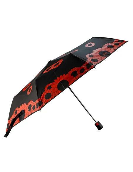 Y-Dry Women's automatic windproof umbrella with floral pattern red
