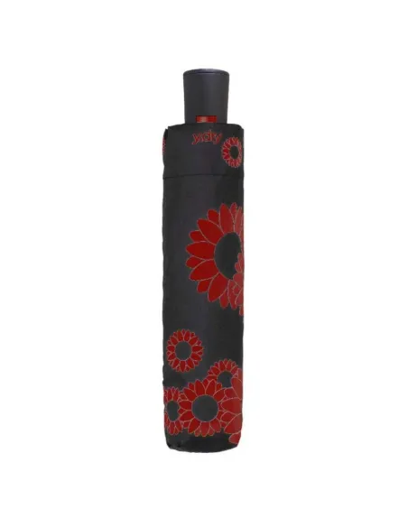 Y-Dry Women's automatic windproof umbrella with floral pattern red