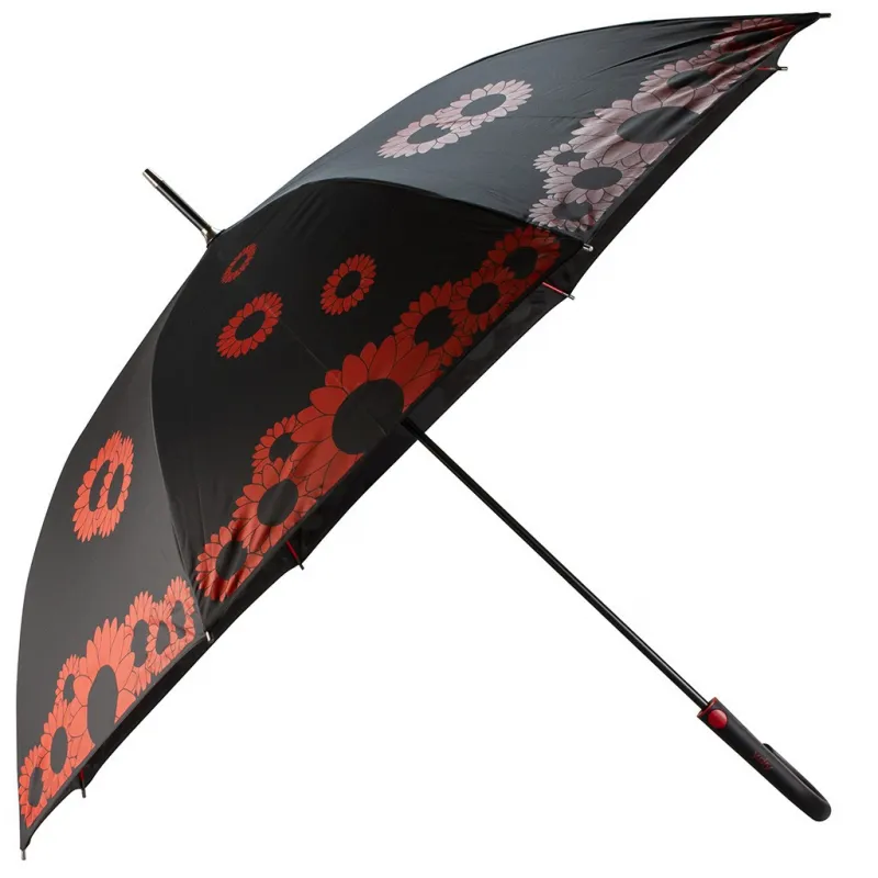 Y_Dry Sunflowers automatic long umbrella red