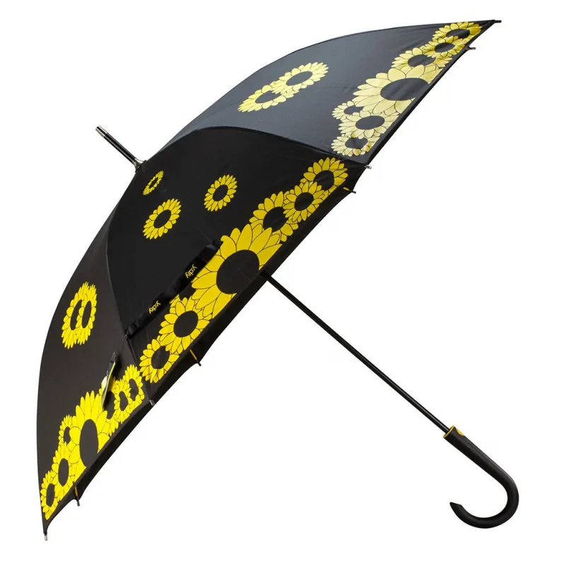 Y_Dry Sunflowers automatic long umbrella yellow