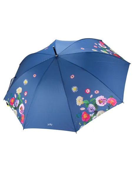 Ombrello Lungo Automatico Y_Dry Bouquet azzurro