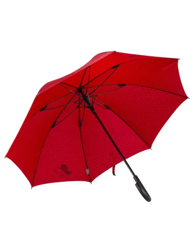 Y_Dry Pin Up Automatic Long Umbrella red