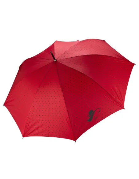 Y_Dry Pin Up Automatic Long Umbrella red