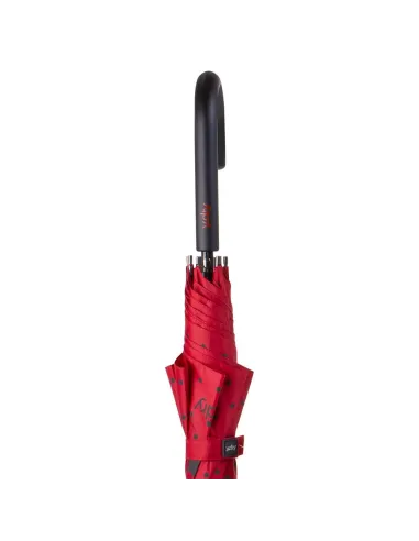 Y_Dry Pin Up Automatic Long Umbrella red