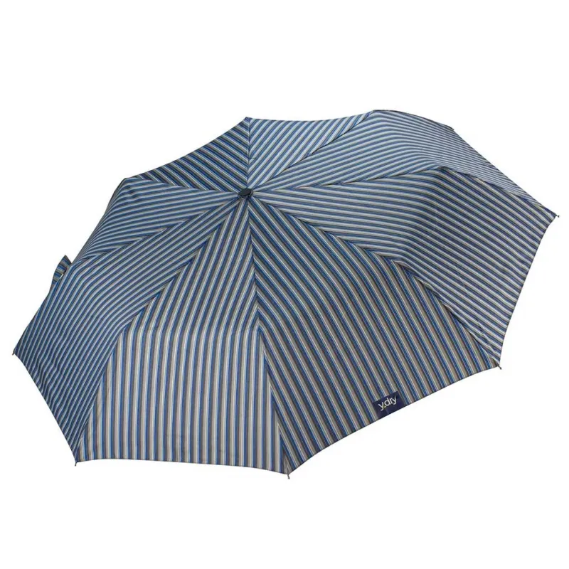 Klassischer kurzer Automatik-Regenschirm für Männer grau 2