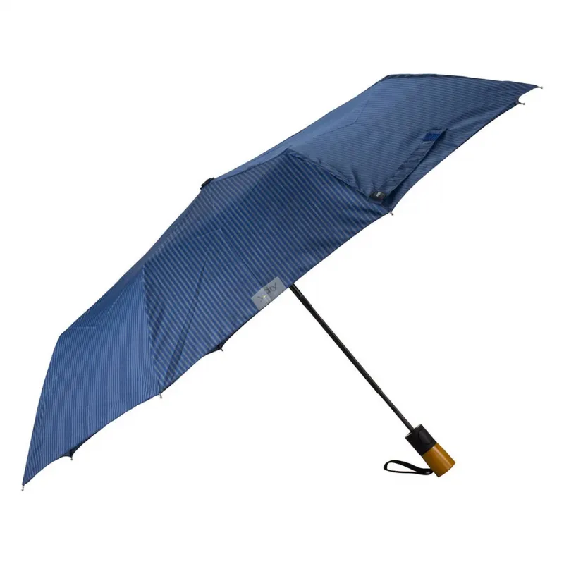 Classic short automatic men's umbrella blue