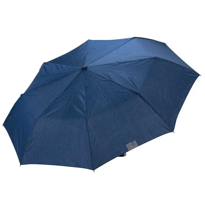 Klassischer kurzer Automatik-Regenschirm für Männer blau 2