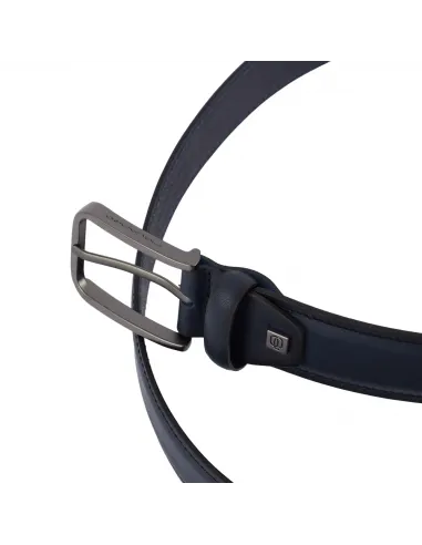 Piquadro natural leather belt blue