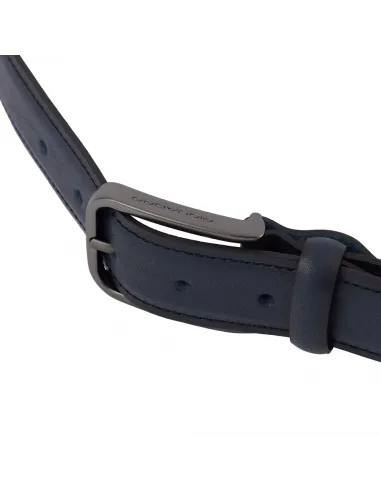 Piquadro natural leather belt blue