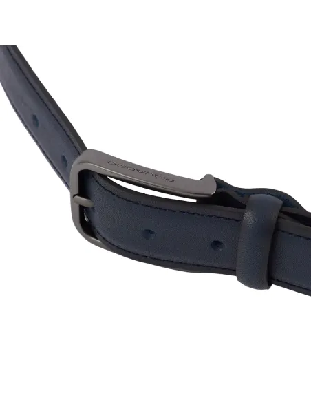 Piquadro natural leather belt blue