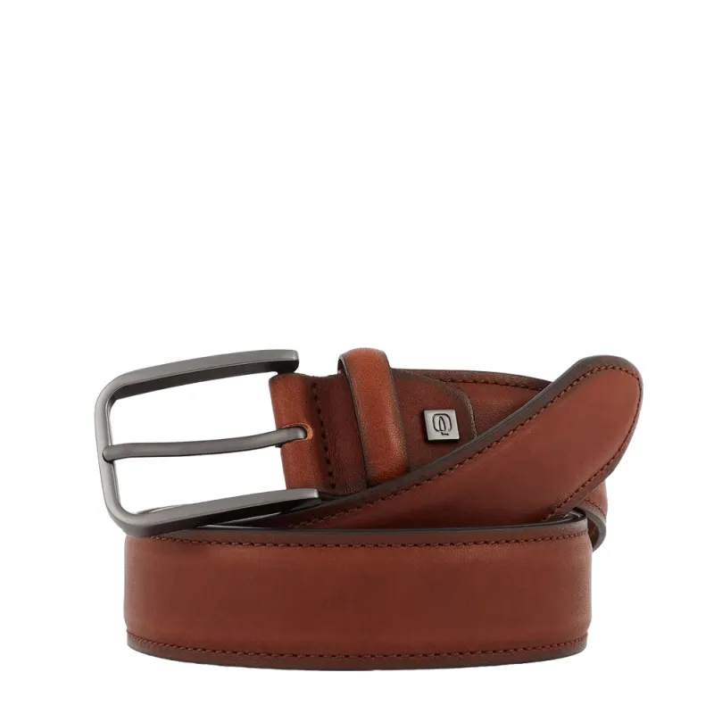 Piquadro natural leather belt brown