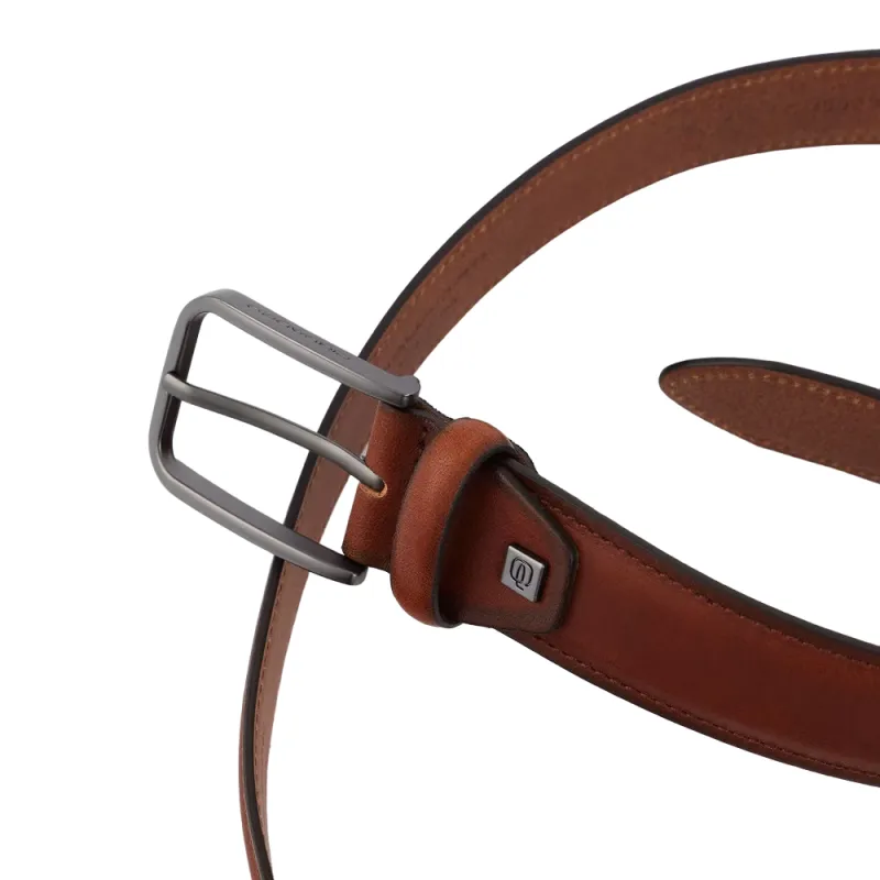 Cintura in pelle naturale Piquadro marrone 2