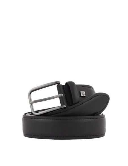 Piquadro Gürtel aus Naturleder, schwarz