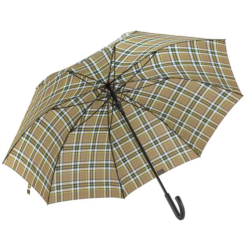 Ombrello lungo maxi golf Y_Dry scozzese beige 2